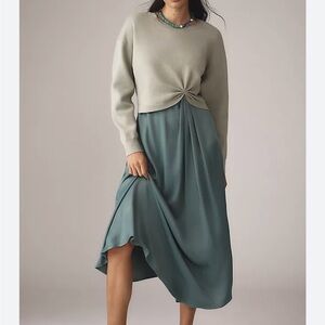 Anthropologie Midi Dress with Sweater